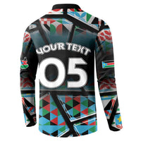 Custom South Sudan Button Sweatshirt Geometric African Patterns