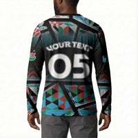 Custom South Sudan Button Sweatshirt Geometric African Patterns