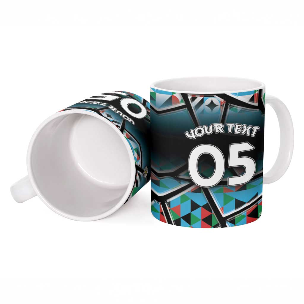 Custom South Sudan Ceramic Mug Geometric African Patterns - Wonder Print Shop