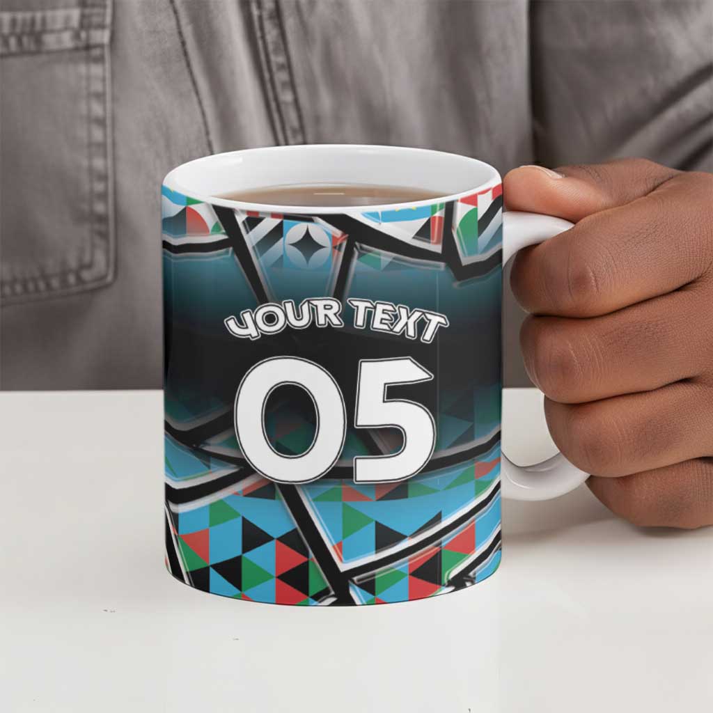 Custom South Sudan Ceramic Mug Geometric African Patterns - Wonder Print Shop