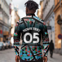Custom South Sudan Long Sleeve Button Shirt Geometric African Patterns - Wonder Print Shop
