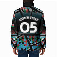 Custom South Sudan Padded Jacket Geometric African Patterns - Wonder Print Shop