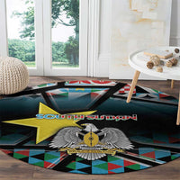 South Sudan Round Carpet Geometric African Patterns - Wonder Print Shop
