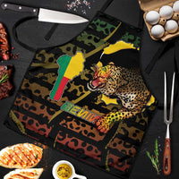 Benin Apron Powerful African Leopard - Wonder Print Shop