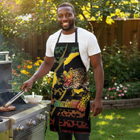 Benin Apron Powerful African Leopard - Wonder Print Shop