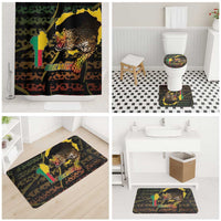 Benin Bathroom Set Powerful African Leopard - Wonder Print Shop