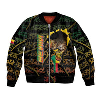 Personalized Benin Bomber Jacket Powerful African Leopard - Wonder Print Shop