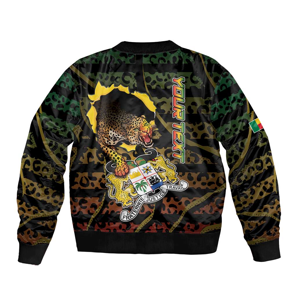 Personalized Benin Bomber Jacket Powerful African Leopard - Wonder Print Shop