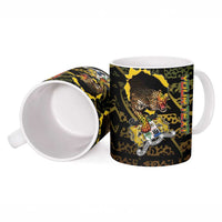Personalized Benin Ceramic Mug Powerful African Leopard - Wonder Print Shop