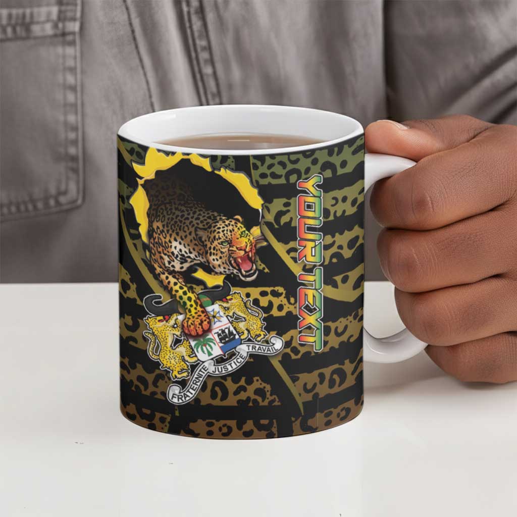 Personalized Benin Ceramic Mug Powerful African Leopard - Wonder Print Shop