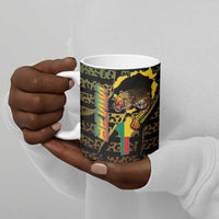 Personalized Benin Ceramic Mug Powerful African Leopard - Wonder Print Shop
