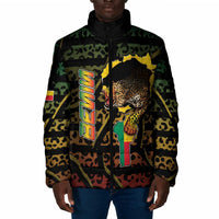 Personalized Benin Padded Jacket Powerful African Leopard - Wonder Print Shop