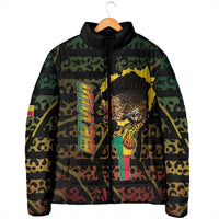 Personalized Benin Padded Jacket Powerful African Leopard - Wonder Print Shop