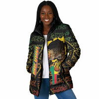Personalized Benin Padded Jacket Powerful African Leopard - Wonder Print Shop