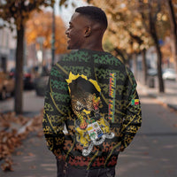 Personalized Benin Sweatshirt Powerful African Leopard - Wonder Print Shop