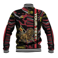 Personalized Belgium Baseball Jacket Lion Holding Flag - Wonder Print Shop