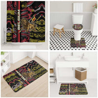 Belgium Bathroom Set Lion Holding Flag - Wonder Print Shop