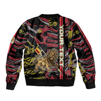 Personalized Belgium Bomber Jacket Lion Holding Flag - Wonder Print Shop