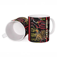 Personalized Belgium Ceramic Mug Lion Holding Flag - Wonder Print Shop