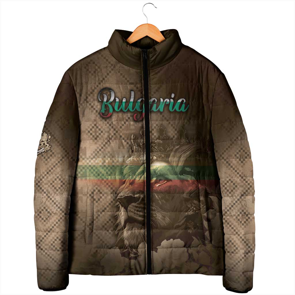 Personalized Bulgaria Padded Jacket Lion King Is Pride - Wonder Print Shop