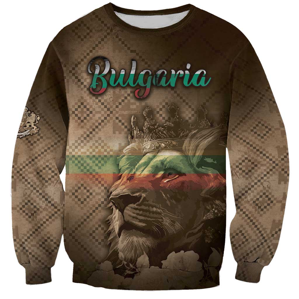 Personalized Bulgaria Sweatshirt Lion King Is Pride - Wonder Print Shop