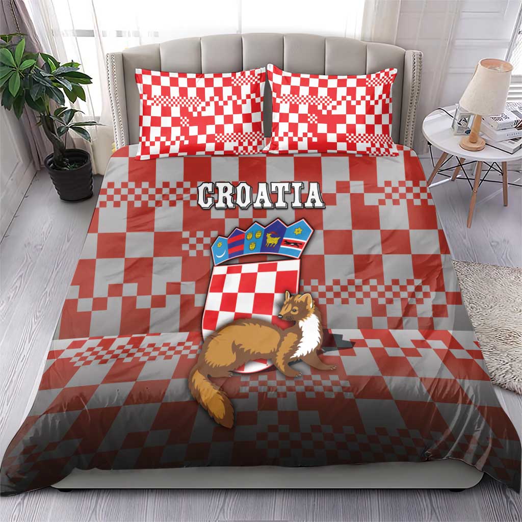 Croatia Bedding Set Kuna Zlatica With Symbol - Wonder Print Shop