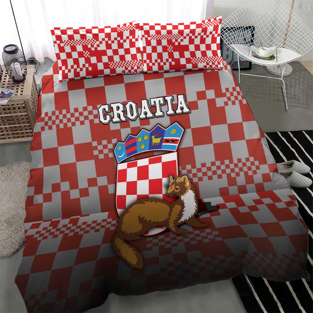 Croatia Bedding Set Kuna Zlatica With Symbol - Wonder Print Shop