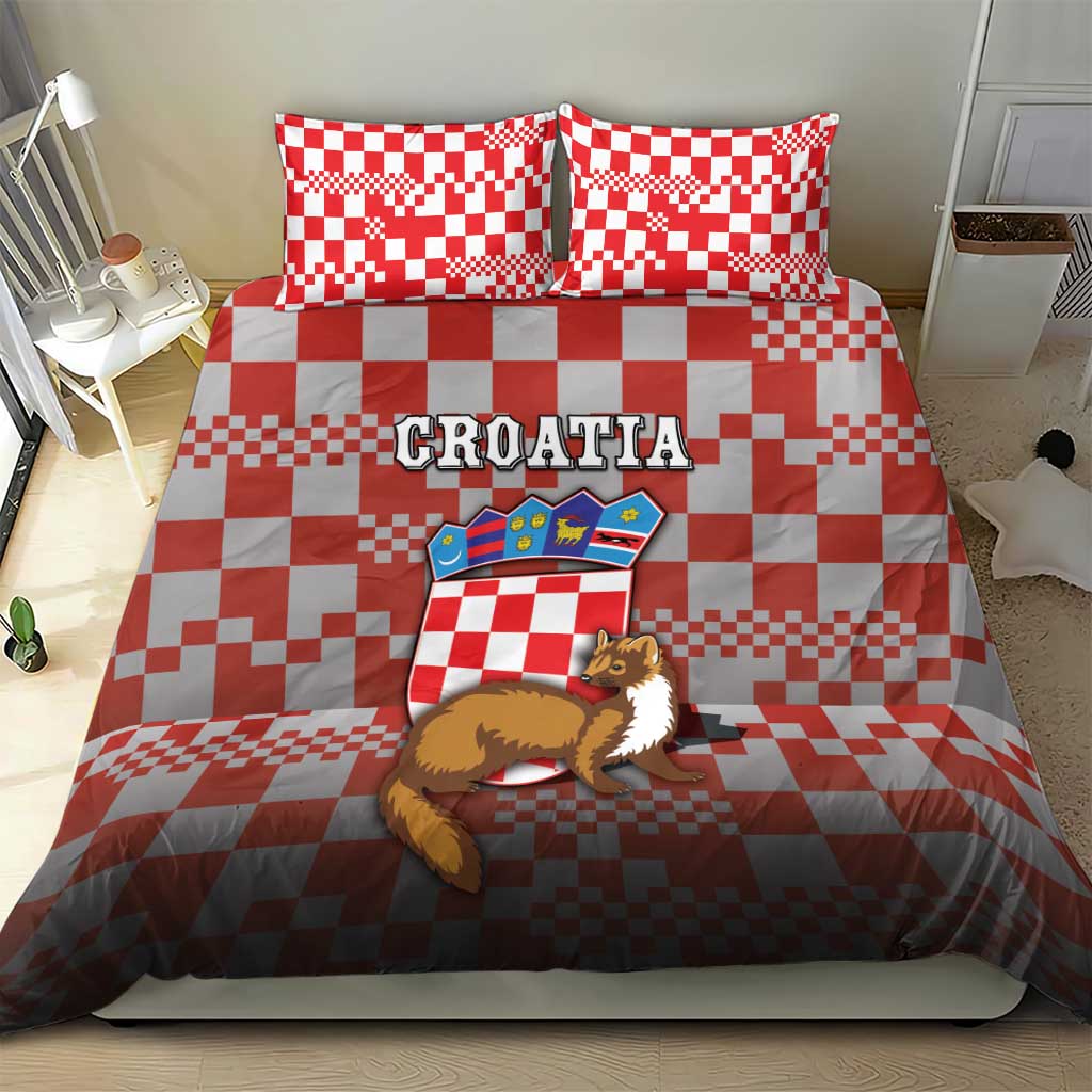 Croatia Bedding Set Kuna Zlatica With Symbol - Wonder Print Shop