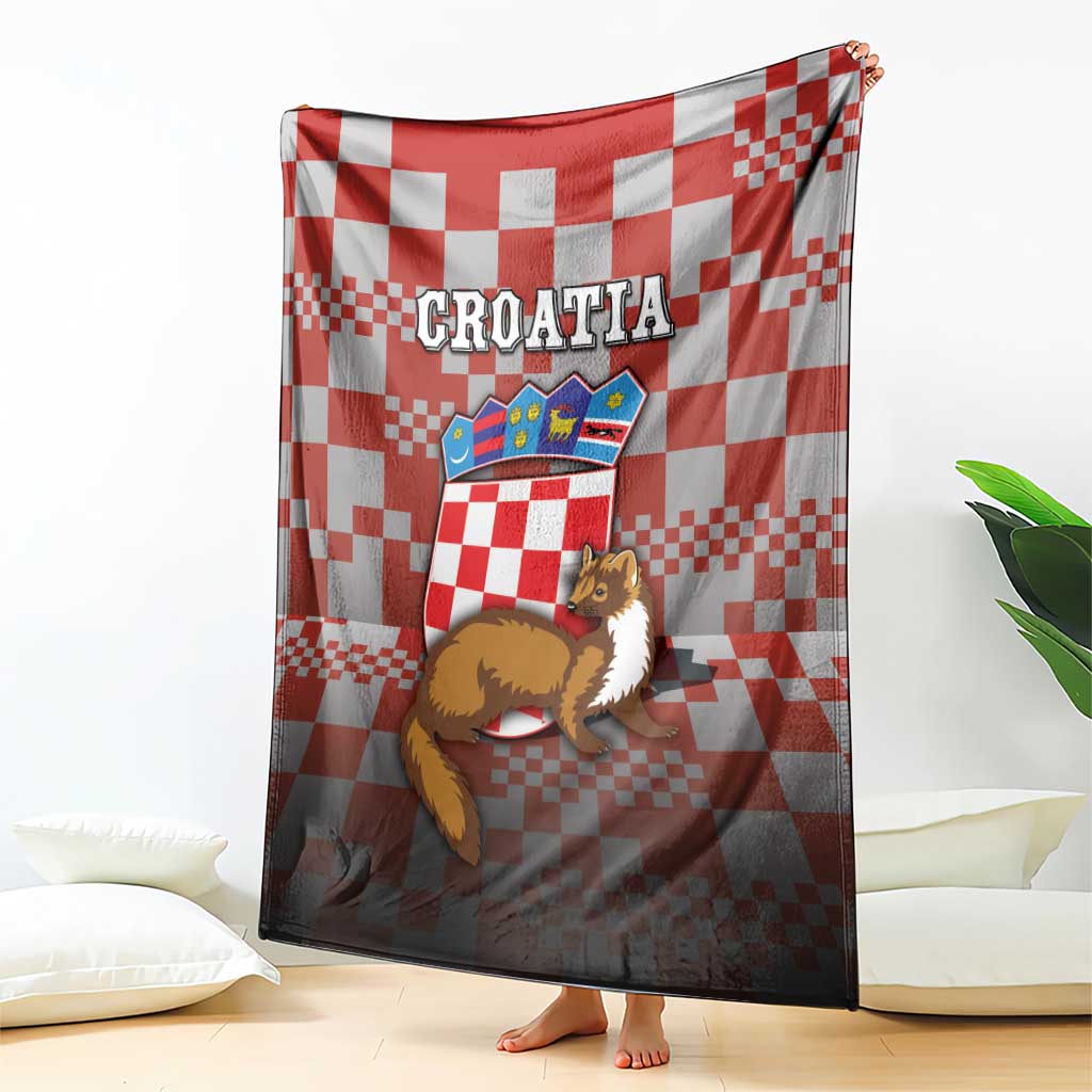 Croatia Blanket Kuna Zlatica With Symbol - Wonder Print Shop