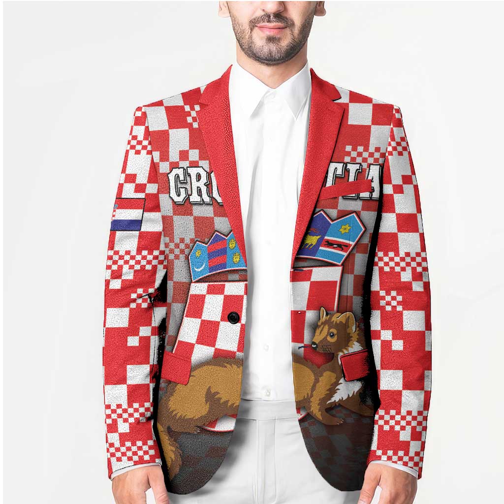 Personalized Croatia Blazer Kuna Zlatica With Symbol - Wonder Print Shop