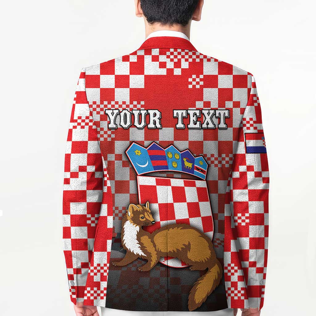 Personalized Croatia Blazer Kuna Zlatica With Symbol - Wonder Print Shop