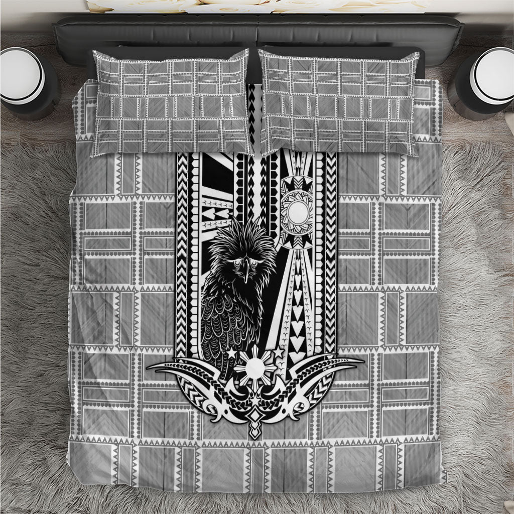 Mabuhay Philippines Festival Bedding Set Philippine Eagle Sun Three Stars Barong Pattern