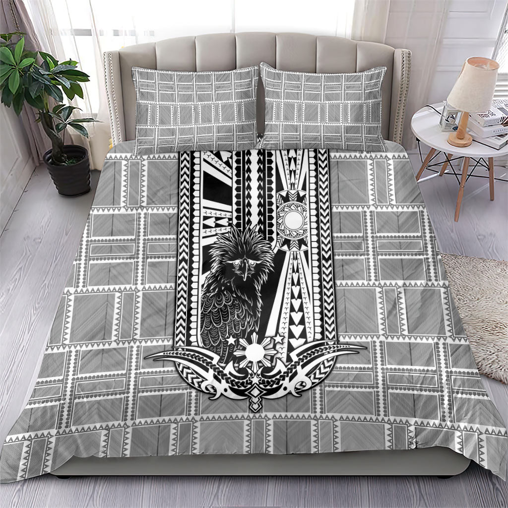 Mabuhay Philippines Festival Bedding Set Philippine Eagle Sun Three Stars Barong Pattern