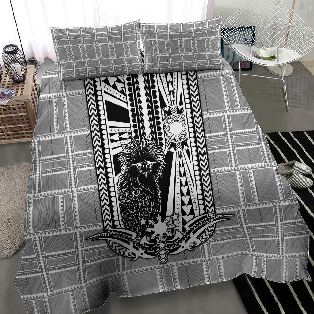 Mabuhay Philippines Festival Bedding Set Philippine Eagle Sun Three Stars Barong Pattern