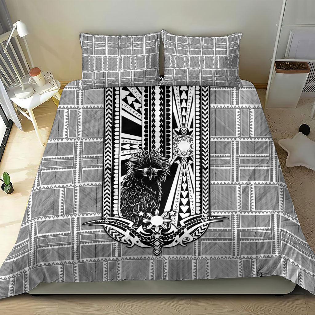 Mabuhay Philippines Festival Bedding Set Philippine Eagle Sun Three Stars Barong Pattern
