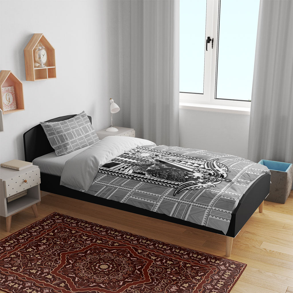 Mabuhay Philippines Festival Bedding Set Philippine Eagle Sun Three Stars Barong Pattern