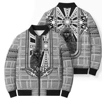 Mabuhay Philippines Festival Bomber Puffer Jacket Philippine Eagle Sun Three Stars Barong Pattern