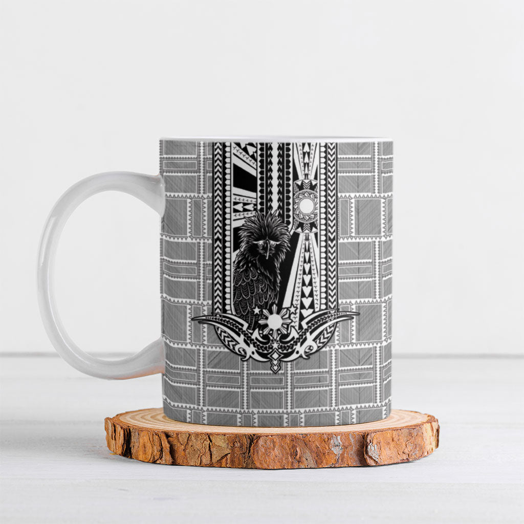 Mabuhay Philippines Festival Ceramic Mug Philippine Eagle Sun Three Stars Barong Pattern
