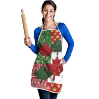 Canada Christmas Apron Maple Leaves Patchwork Style - Wonder Print Shop