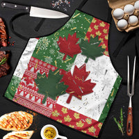 Canada Christmas Apron Maple Leaves Patchwork Style - Wonder Print Shop