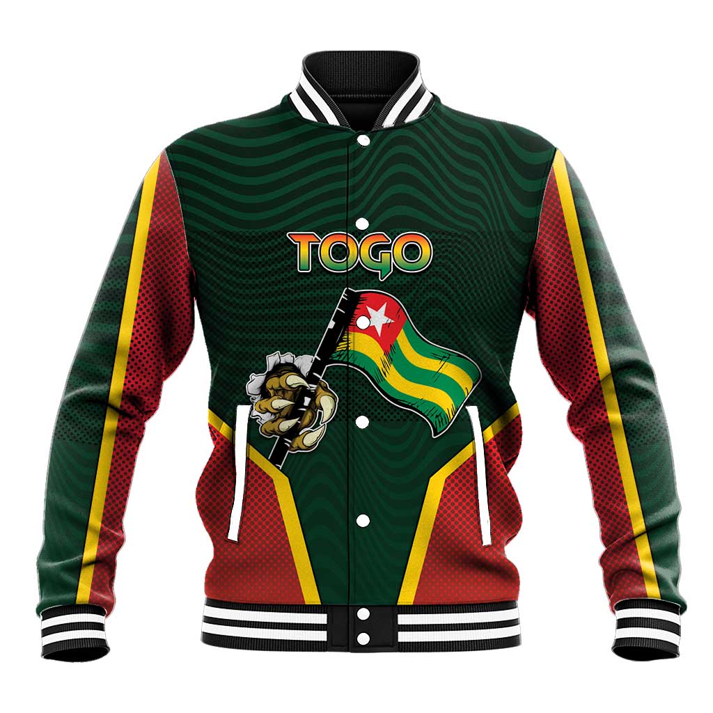 Personalized Togo Baseball Jacket Lion Claw Flag Sport Style - Wonder Print Shop