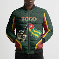 Personalized Togo Bomber Puffer Jacket Lion Claw Flag Sport Style - Wonder Print Shop
