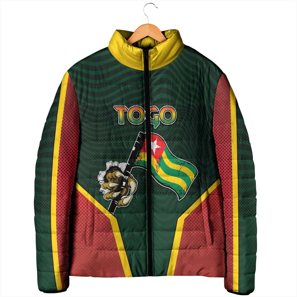 Personalized Togo Padded Jacket Lion Claw Flag Sport Style - Wonder Print Shop