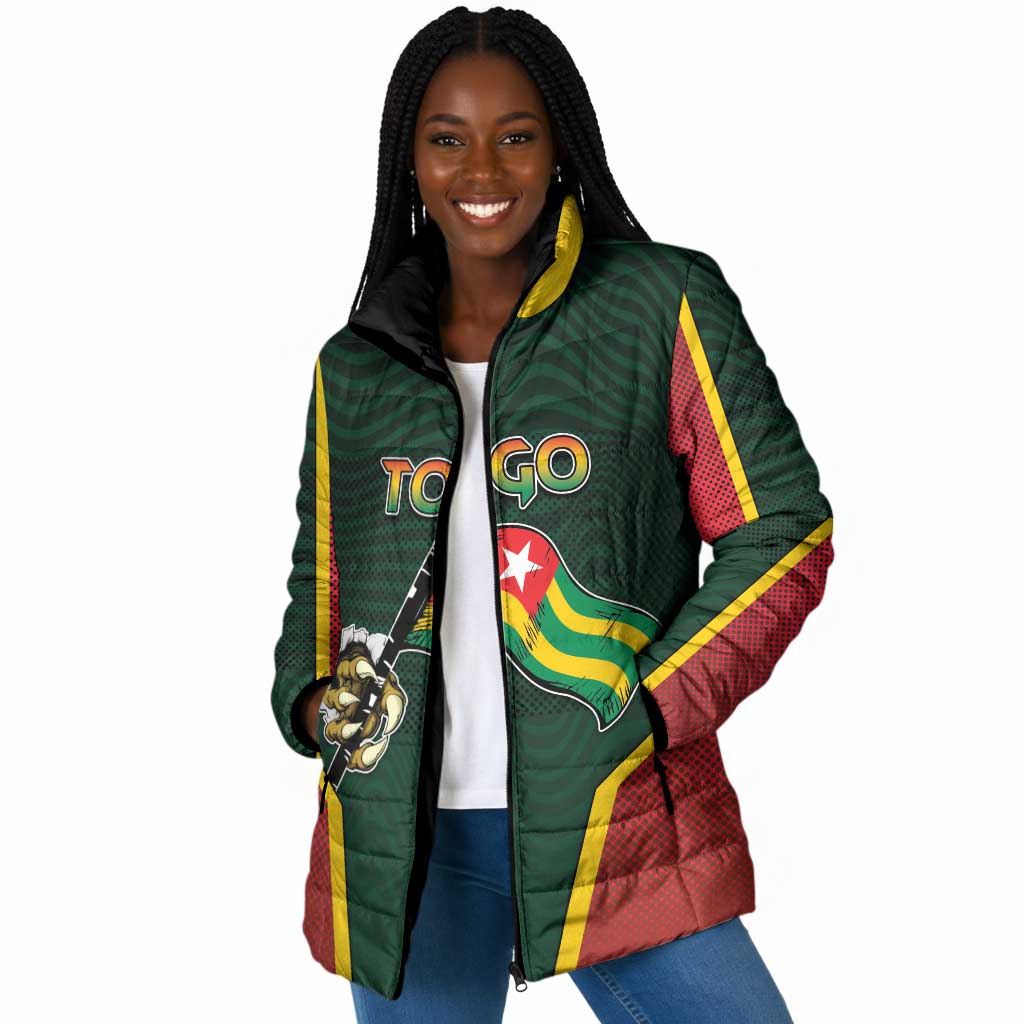 Personalized Togo Padded Jacket Lion Claw Flag Sport Style - Wonder Print Shop