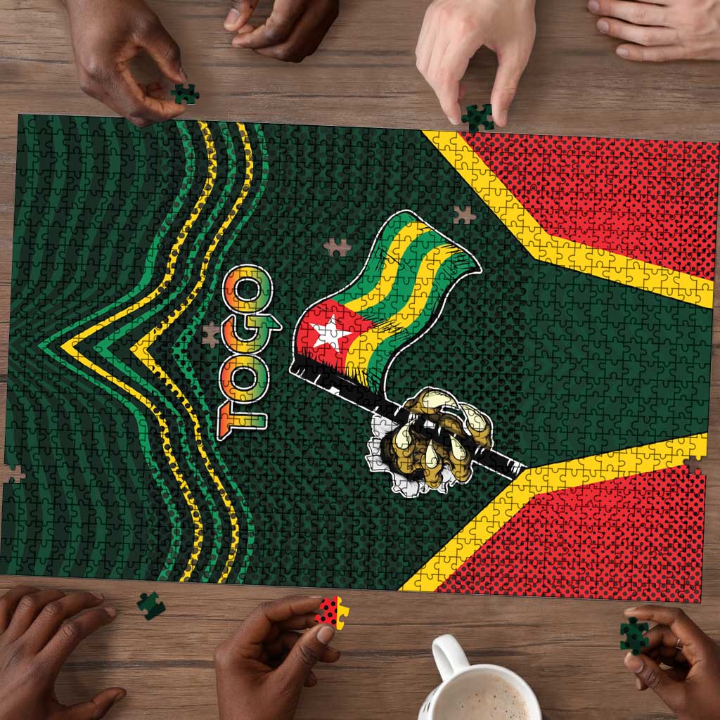 Togo Puzzle Lion Claw Flag Sport Style - Wonder Print Shop