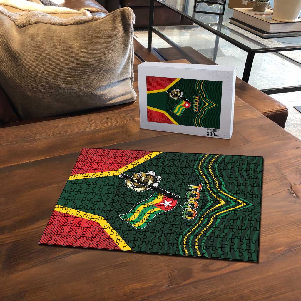 Togo Puzzle Lion Claw Flag Sport Style - Wonder Print Shop