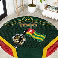 Togo Round Carpet Lion Claw Flag Sport Style - Wonder Print Shop