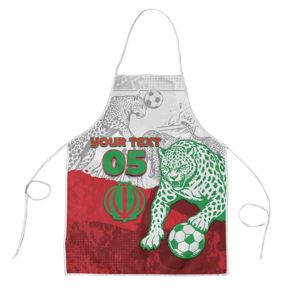 Custom Iran Football Apron Leopard Comic Manga Art Style