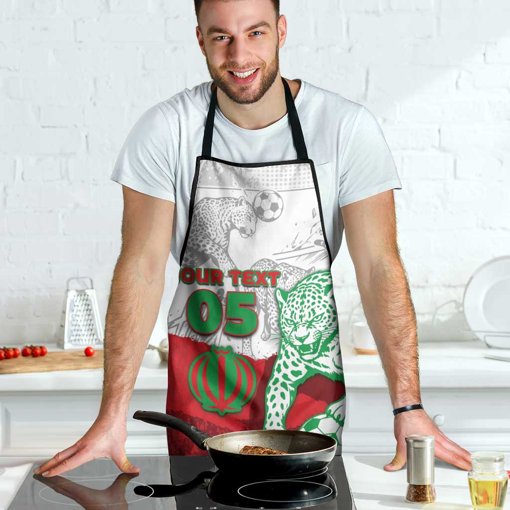 Custom Iran Football Apron Leopard Comic Manga Art Style