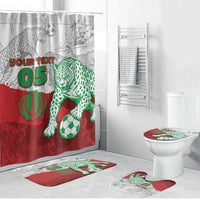 Custom Iran Football Bathroom Set Leopard Comic Manga Art Style